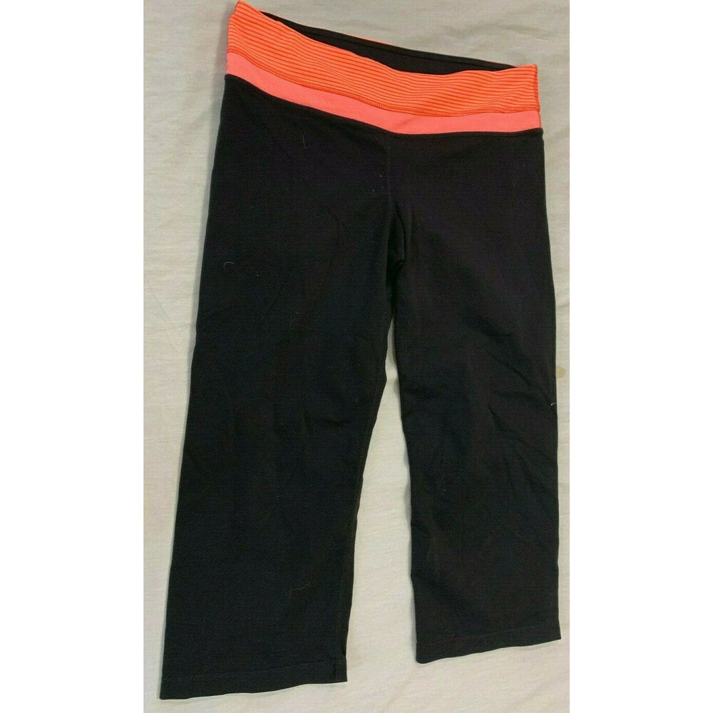 WOMENS ATHLETIC PULL ON YOGA CAPRIS PANTS SIZE M